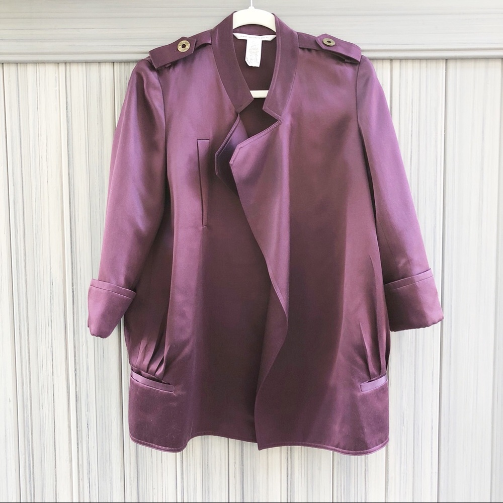 DVF Purple Silk Jacket\Blazer